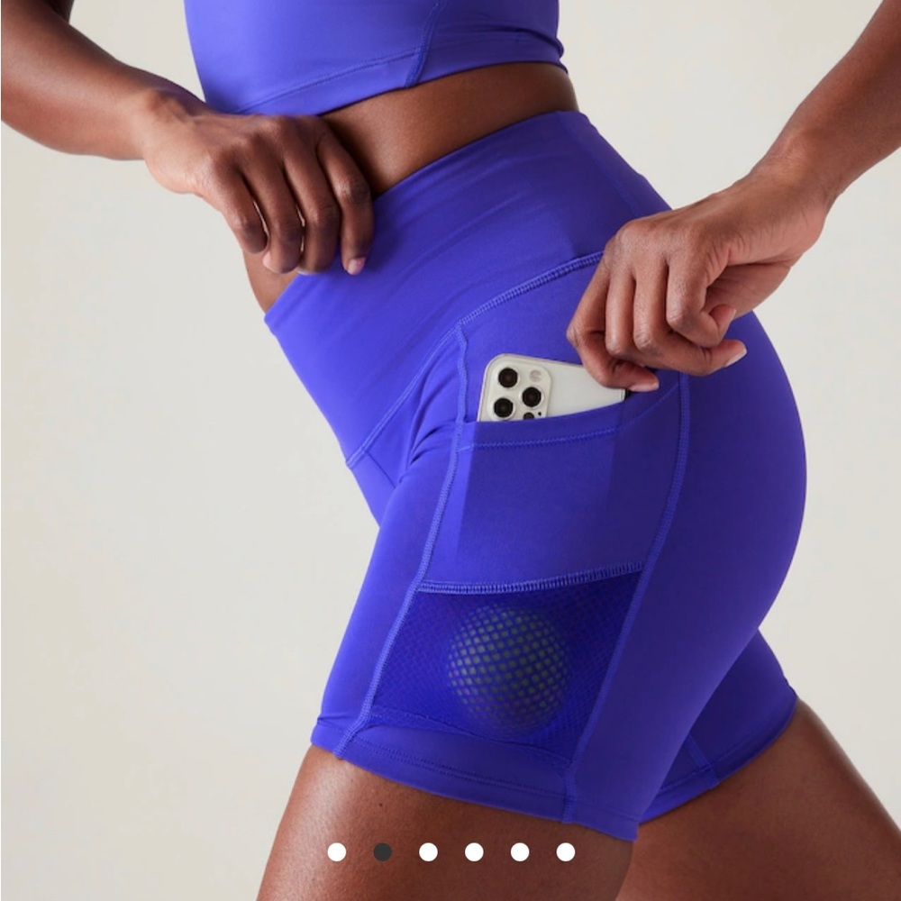 ATHLETA Lazurite Blue Bike Shorts